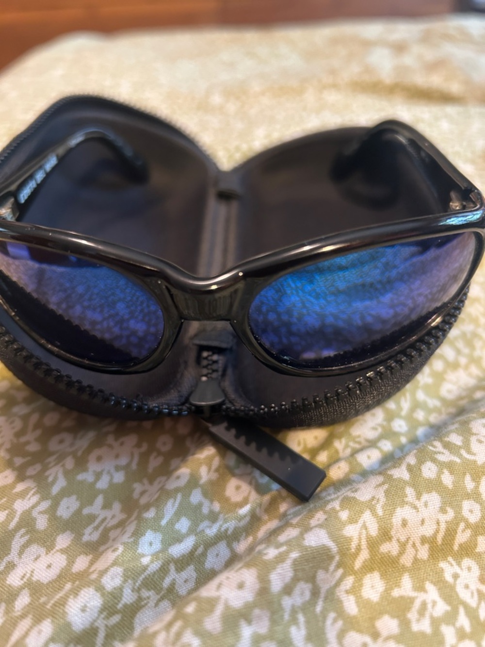 Costa Kids Black Sunglasses with Blue Mirrored Lenses